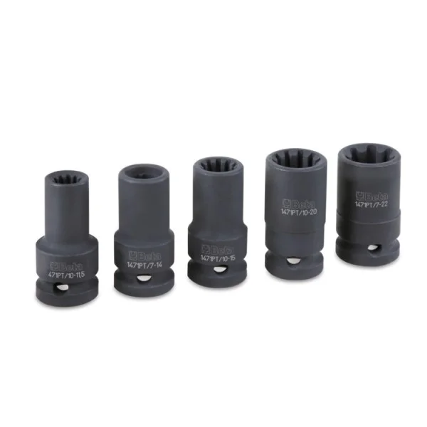 Beta 1471pt/c5 set bussole a macchina 1/2" 5 pz. 014710367 - dettaglio 1