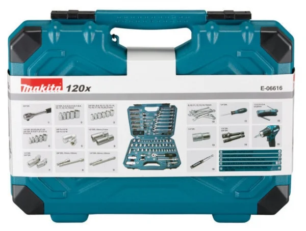 Makita e-06616 valigetta con accessori 120 pz. - dettaglio 3