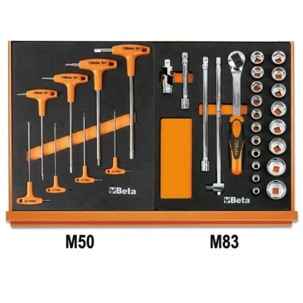 Beta 5904vu/1m assortimento utensili con termoformati morbidi 91 pz. 059041201 - dettaglio 3
