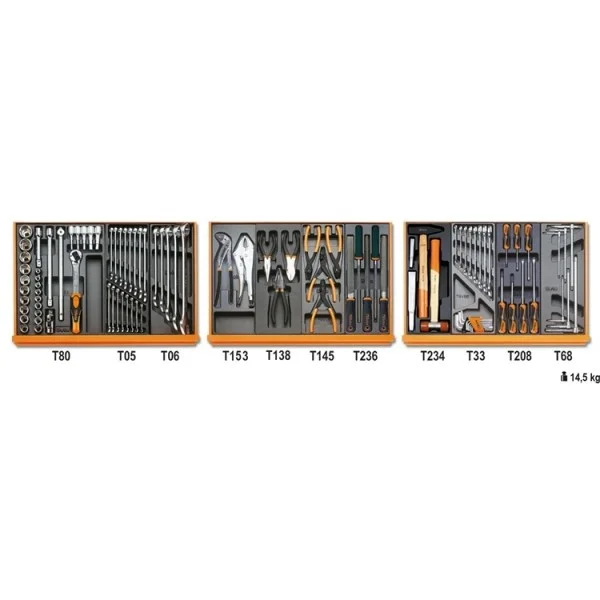 Beta 5904vi/1t assortimento utensili manutenzione industriale in termoformati 98 pz. 059041161 - dettaglio 1