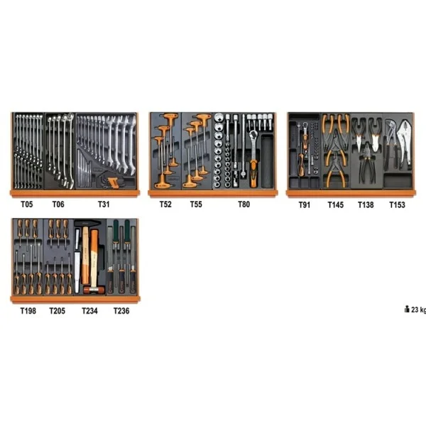 Beta 5904vu/3t assortimento utensili in termoformati rigidi 146 pz. 059041510 - dettaglio 1