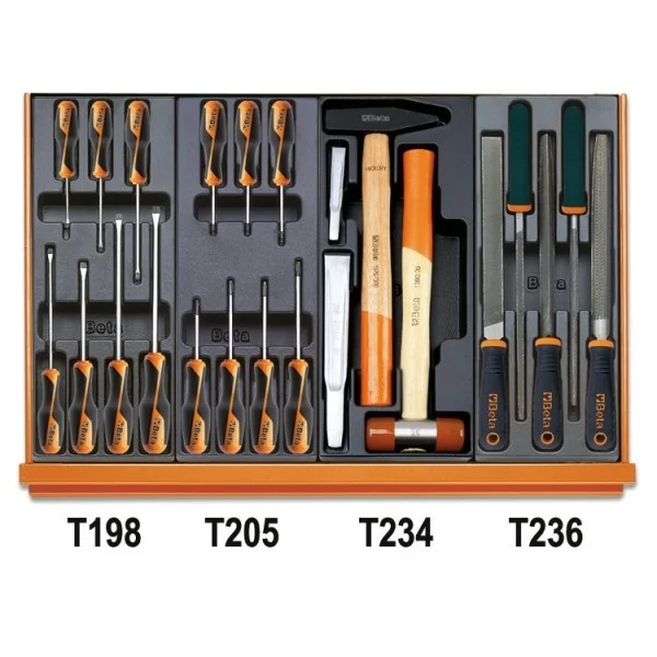 Beta 5904vu/3t assortimento utensili in termoformati rigidi 146 pz. 059041510 - dettaglio 5