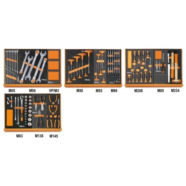 Beta 5904vg/2m assortimento utensili per autoriparazione in termoformati 170 pz. 059041198 - dettaglio 1