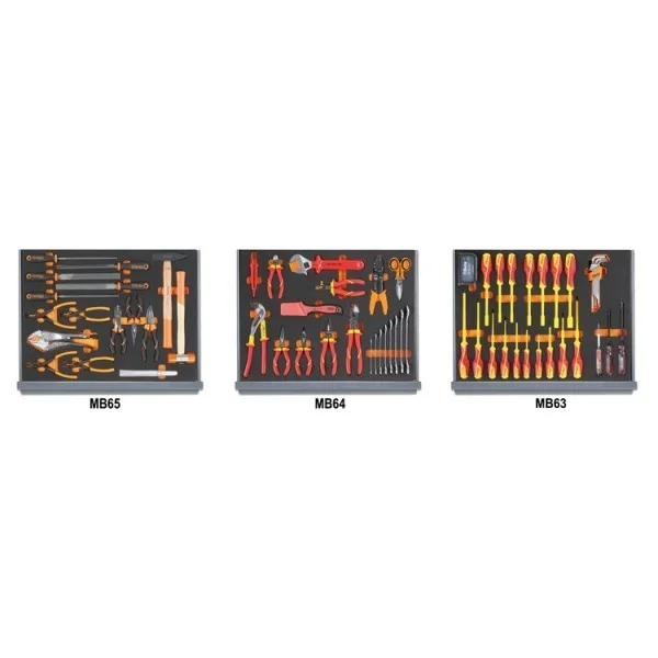 Beta 5935et/1mb assortimento utensili per elettrotecnica in termoformati 96 pz. 059351332 - dettaglio 1