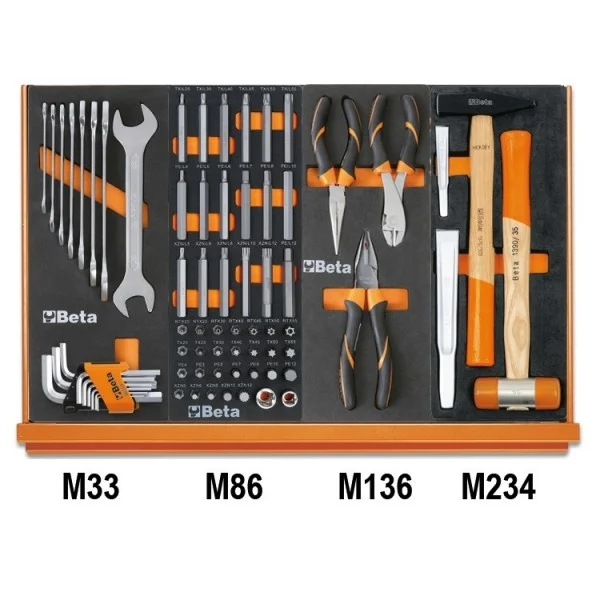 Beta 5988u/7m assortimento utensili universali in termoformati morbidi 215 pz. 059881019 - dettaglio 5