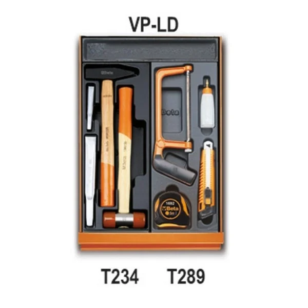 Beta 5938u/2t assortimento utensili universali in termoformati rigidi 210 pz. 059381062 - dettaglio 5