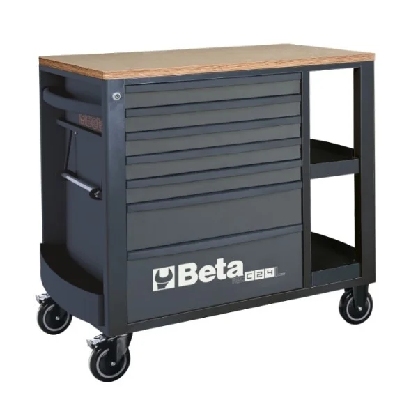 Beta rsc24l/7 cassettiera mobile 7 cassetti con ripiani laterali rsc24l/7 - dettaglio 2