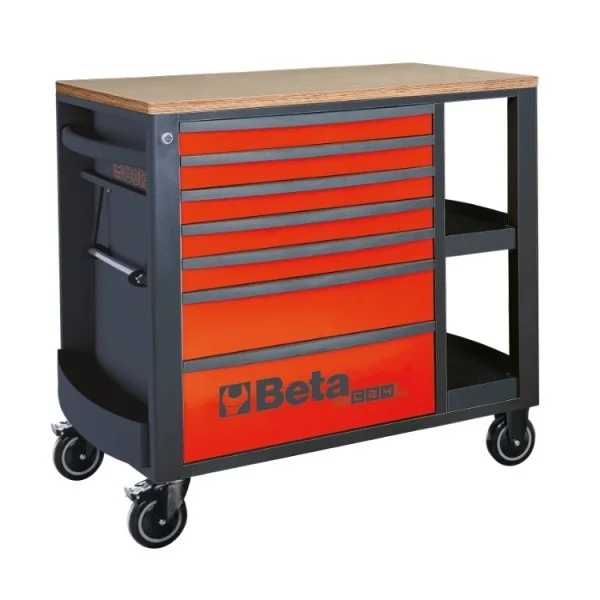 Beta rsc24l/7 cassettiera mobile 7 cassetti con ripiani laterali rsc24l/7 - dettaglio 3