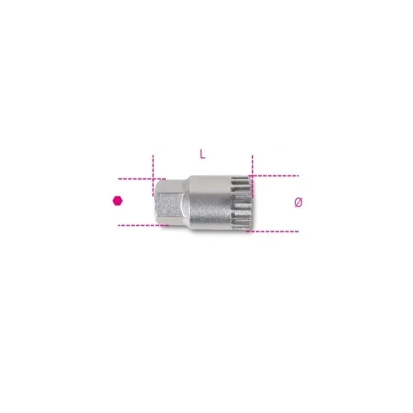 Beta 3973/4 chiave a bussola per movimento centrale 20 tacche 1/2" 039730040 - dettaglio 2