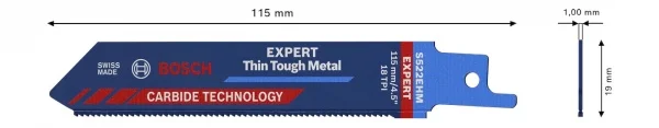 Bosch thin tough metal lama per seghe universale expert s 522 ehm - dettaglio 3