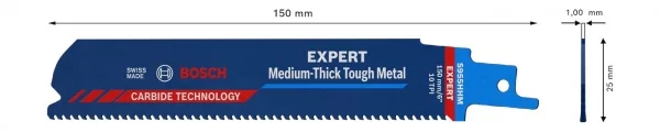 Bosch medium-thick tough metal lama per seghe universale expert s 955 hhm - dettaglio 3