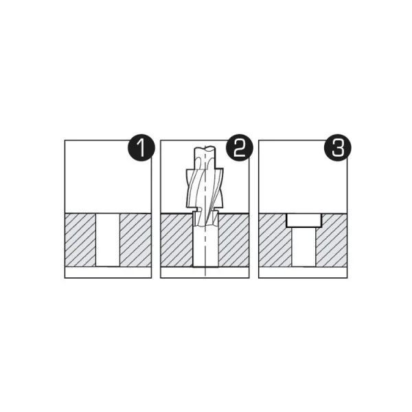 Beta 421/sp6 serie di svasatori con perno guida hss 6 pz. 004210019 - dettaglio 3