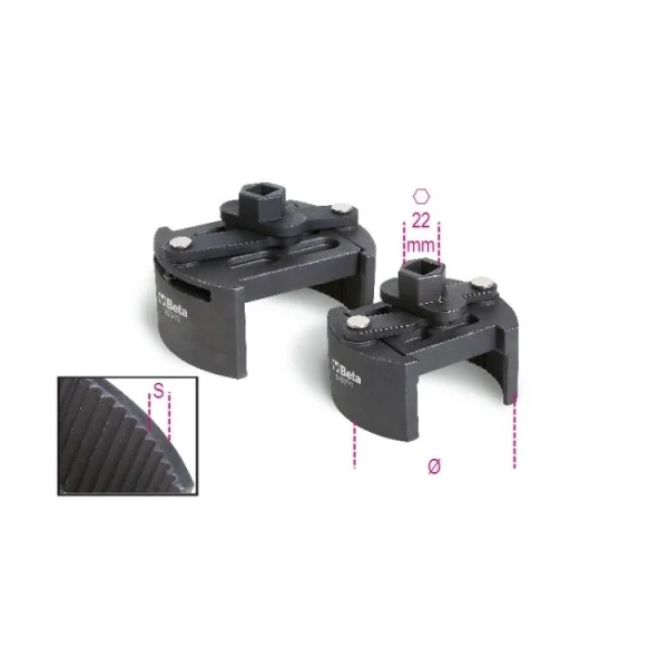 Beta 1493y chiave 1/2" autoserrante per filtri olio vesione pesante 1493y - dettaglio 4