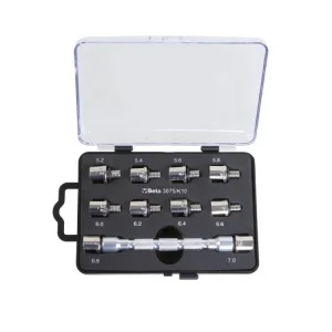 Beta 3075/k10 set chiave a testina intercambiabile per raggi ruote 10 pz. 030750410 - dettaglio 1