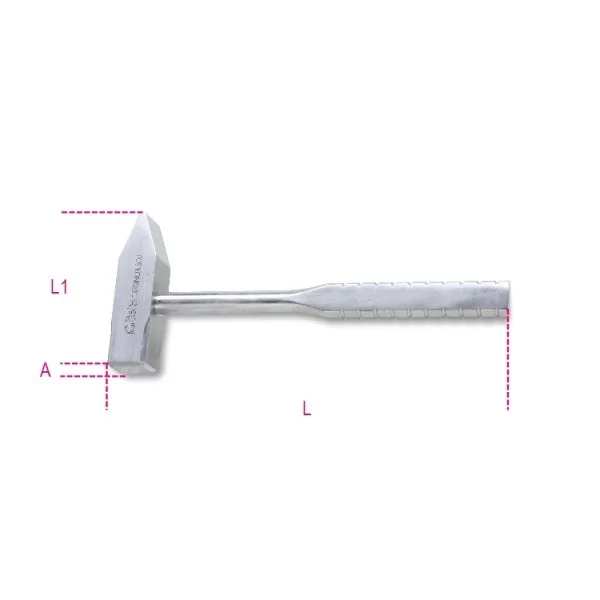 Beta 1370inox martello tipo tedesco 500 g 013700375 - dettaglio 1
