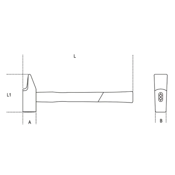 Beta 1370ft-hs 36 martello tipo francese 36 mm 013704536 - dettaglio 2
