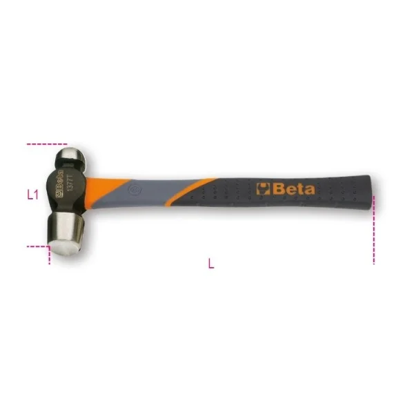 Beta 1377t martello con testa tonda e penna sferica 570 g 013770557 - dettaglio 1