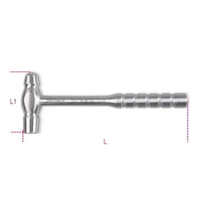 Beta 1377inox 230 martello con testa tonda e penna sferica inox 230 g 013770623 - dettaglio 1
