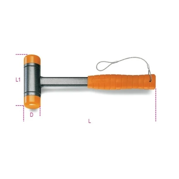 Beta 1392HS 40 Mazzuola antirimbalzo battenti in plastica 40 mm - 013924040