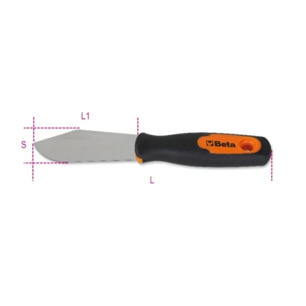 Beta 1730v 38 spatola per vetrai inox 38 mm 1730v 38 - dettaglio 2