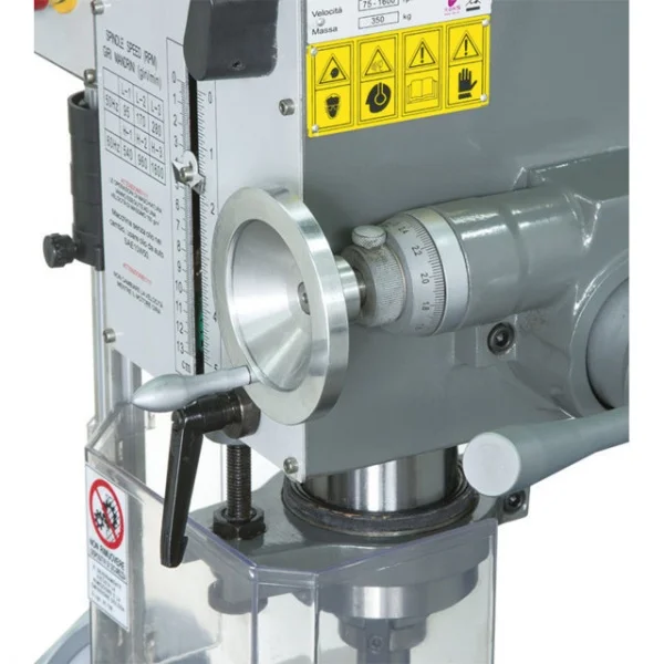 Fervi t044/400v trapano fresa da banco 400 v ad ingranaggi - dettaglio 4