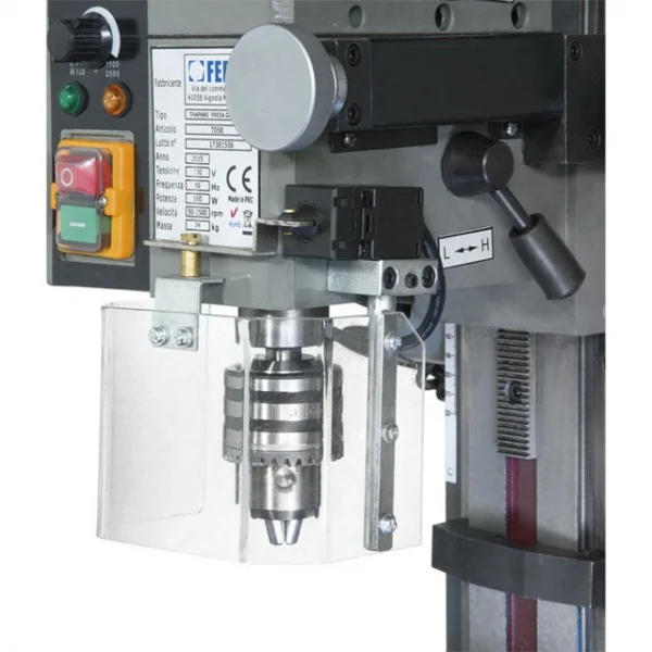 Fervi t058 trapano fresa da banco 550 w ad ingranaggi - dettaglio 5
