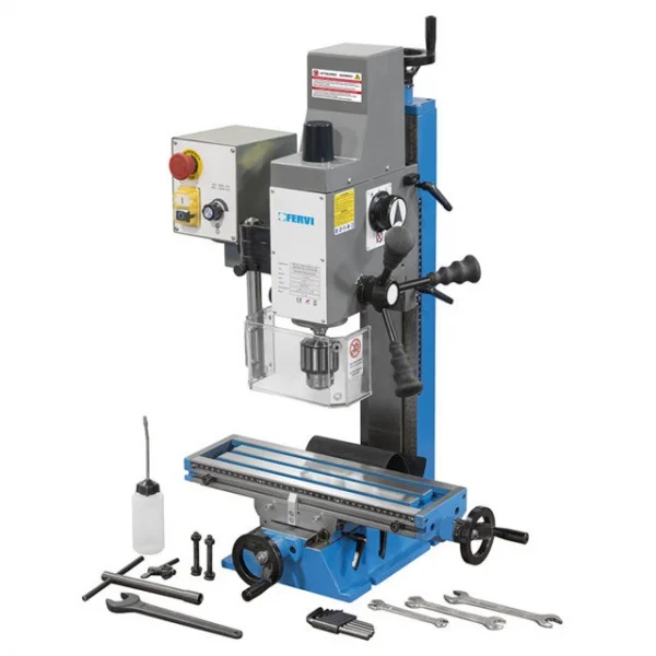 Fervi t059/16v trapano fresa da banco 500 w ad ingranaggi - dettaglio 1