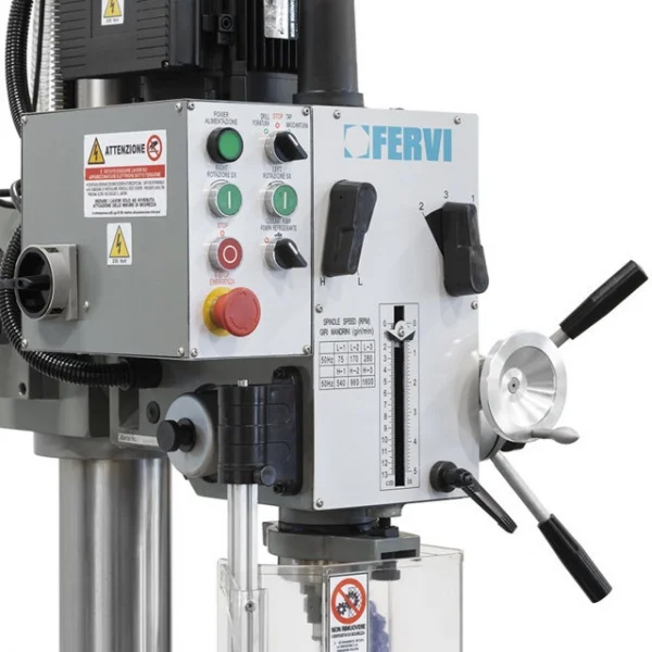 Fervi t047/230v trapano fresa da banco 230 v con raffreddamento - dettaglio 4
