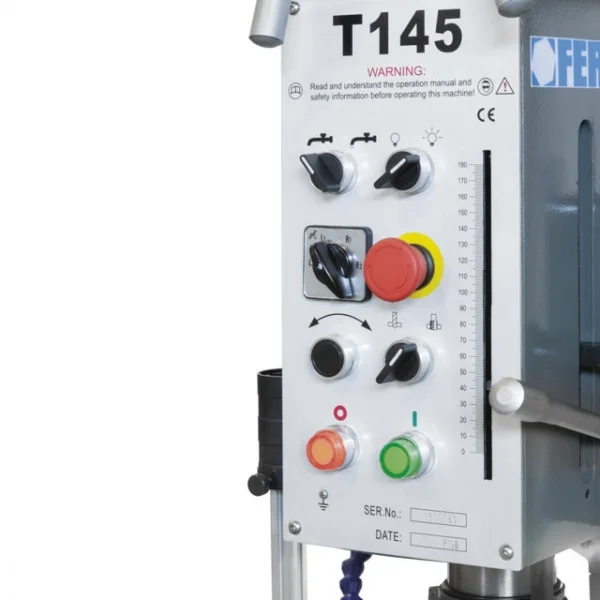 Fervi t145 trapano ad ingranaggi con discesa automatica 400 v - dettaglio 5
