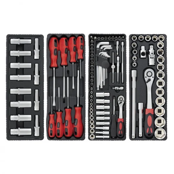 Fervi c190c cassettiera antiribaltamento 7 cassetti con utensili 152 pz. - dettaglio 2