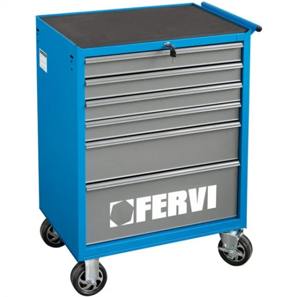 Fervi C900/CC01 Cassettiera antiribaltamento 6 cassetti con utensili 113 Pz. - C900/CC01