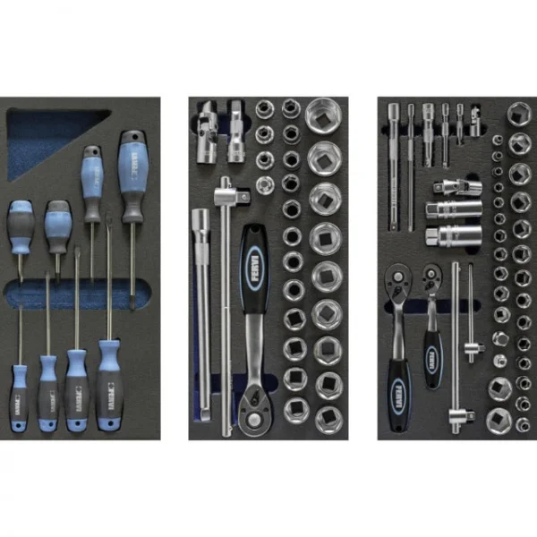 Fervi C900/CC01 Cassettiera antiribaltamento 6 cassetti con utensili 113 Pz. - C900/CC01