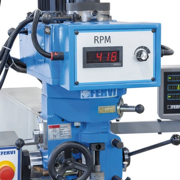Fervi f060i fresatrice verticale a testa veloce con inverter - dettaglio 4