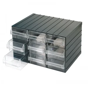 Fervi c080/9 cassettiera con 9 cassetti trasparenti estraibili - dettaglio 1