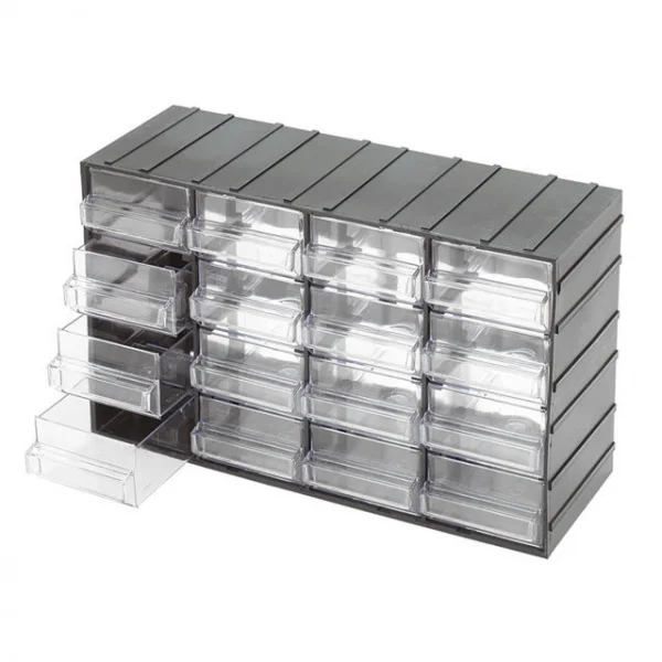 Fervi c085/16 cassettiera con 16 cassetti trasparenti estraibili - dettaglio 1