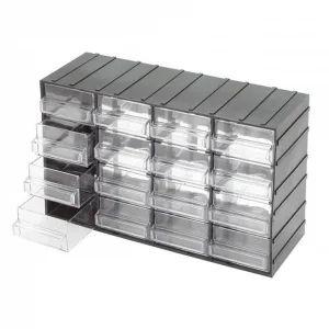 Fervi c085/16 cassettiera con 16 cassetti trasparenti estraibili - dettaglio 1