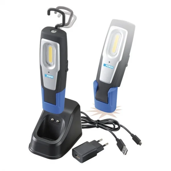 Fervi 0693a lampada a led ricaricabile magnetica 600 lm - dettaglio 1