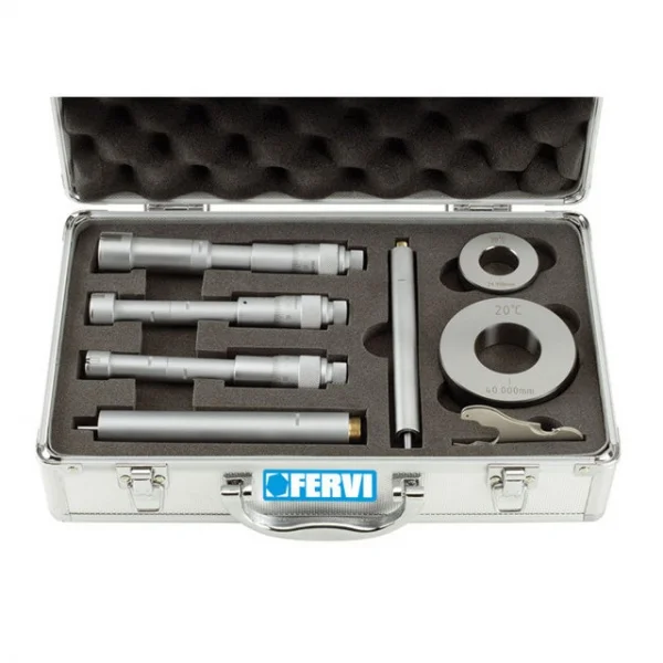Fervi m019/40/100 assortimento micrometri a tre punte per interni e fori ciechi m019/40/100 - dettaglio 1