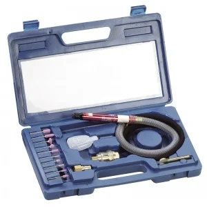 Fervi 0641 Microsmerigliatrice pneumatica flessibile con accessori 15 Pz. - 0641