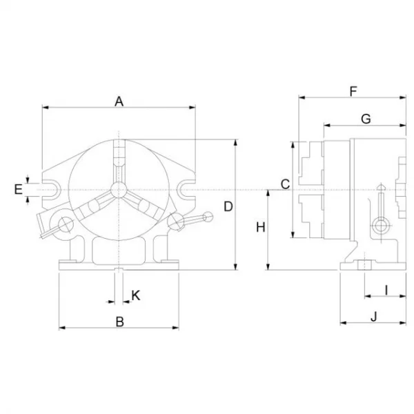 Fervi d023 divisore orizzonatle e verticale a scatti rapido - dettaglio 2