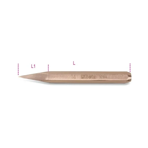 Beta 32ba bulino antiscintilla esagonale 14 mm 000320811 - dettaglio 1