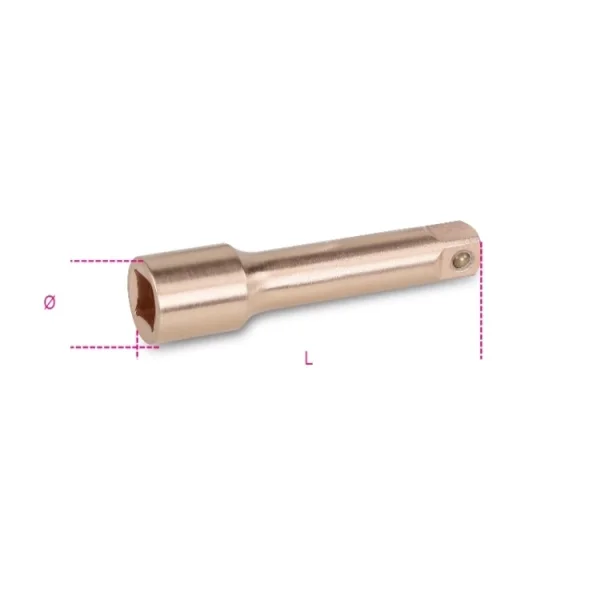 Beta 911ba/20 prolunga antiscintilla quadra maschio e femmina 3/8" 009110840 - dettaglio 2