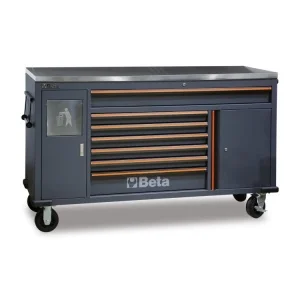 Beta c45pro 2.0 mws/x cassettiera mobile work station 7 cassetti con piano inox - dettaglio 1