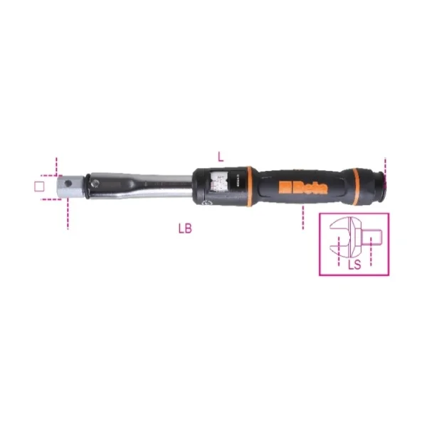 Beta 669n/40 barra dinamometrica dinabeta a scatto 8 - 40 nm femmina 14x18 mm 006690240 - dettaglio 2