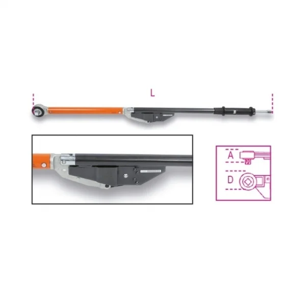 Beta 677/1000 Chiave dinamometrica 3/4" a disinnesto 300 - 1000 Nm - 006770010