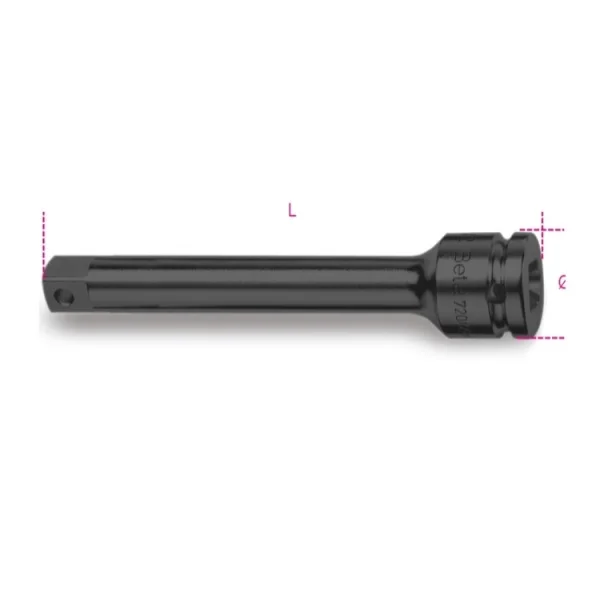 Beta 710/22 prolunga 150 mm per bussole macchina 3/8" 007100825 - dettaglio 2