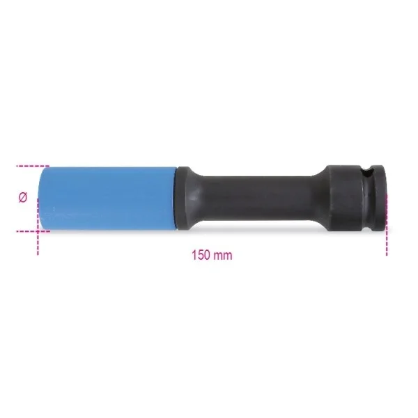 Beta 720LCL Bussola macchina lunga colorata 1/2" per dadi ruote - 720LCL