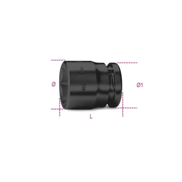 Beta 728as chiave a bussola macchina 3/4" esagonale in pollici 007280219 - dettaglio 1