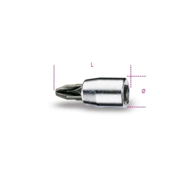 Beta 900pz bussola a giravite pozidriv - supadriv 1/4" cromata 009000711 - dettaglio 2