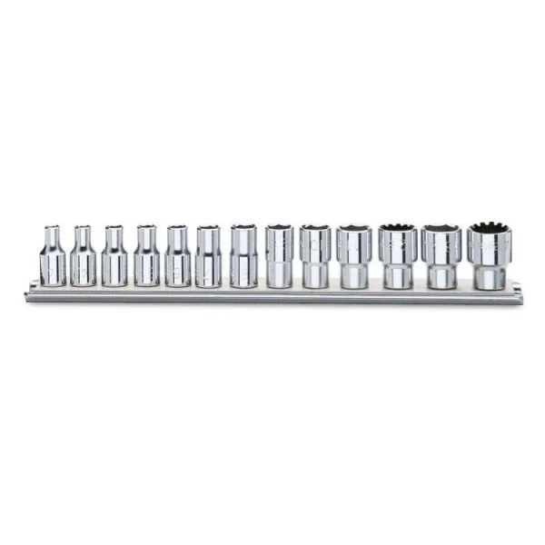 Beta 900u/sb13 set chiavi a bussola multimpronta 1/4" cromate 13 pz. 009001750 - dettaglio 1